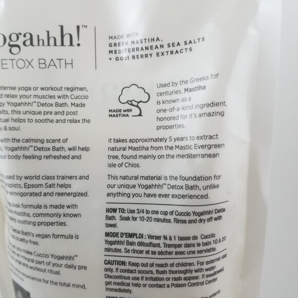 Yogahhh! Detox Bath Cuccio Somatology Post Workout Relaxing Body Soak Vegan 16oz - Picture 7 of 10
